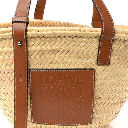 Loewe Raffia Small Basket Tote Bag Natural Tan 7 of 9