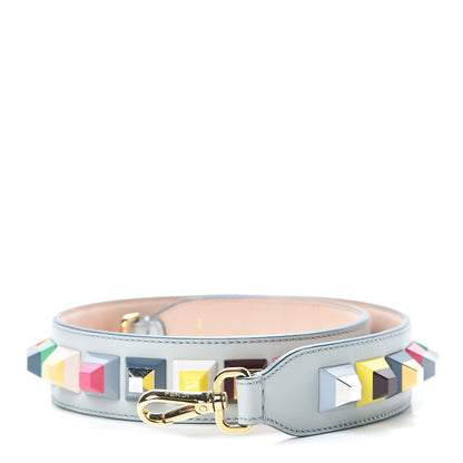 Fendi Vitello Dolce Plexiglass Bi-Color Studded Strap You Grigio Perla Plaster Multicolor 1 of 4