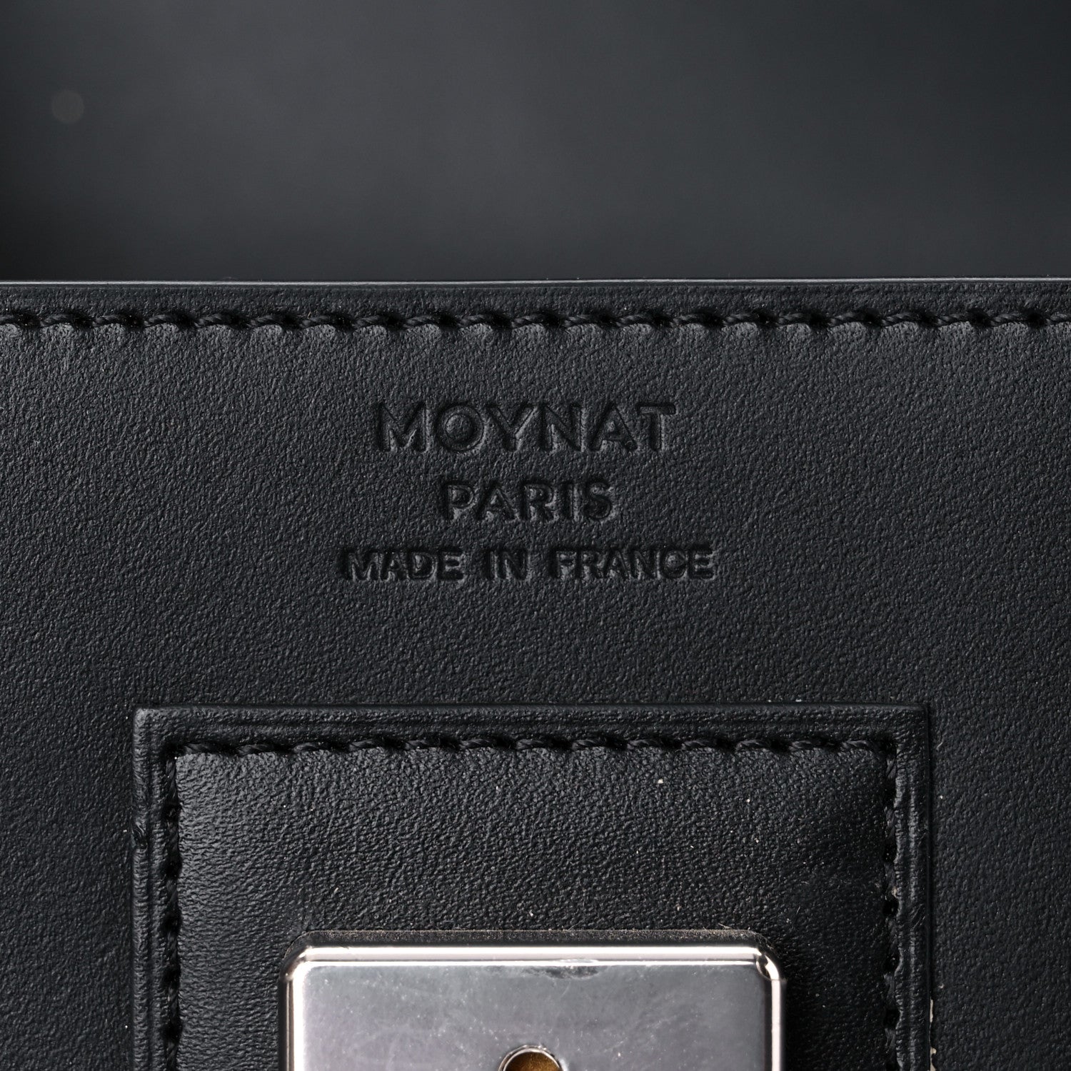 Moynat Box Calfskin Cabotine Black 6 of 9