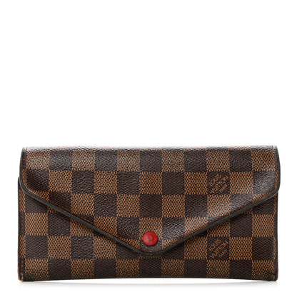 Louis Vuitton Damier Ebene Josephine Wallet Red 1 of 10