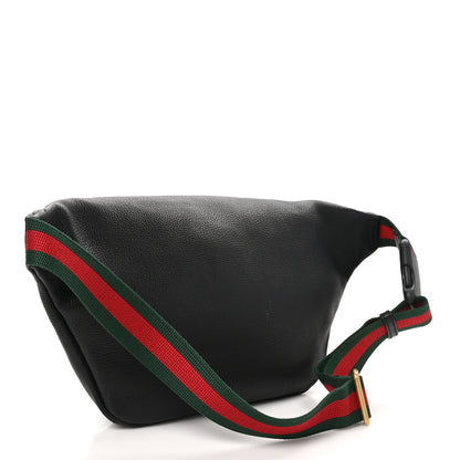 Gucci Grained Calfskin Logo Belt Bag Black 3 of 10