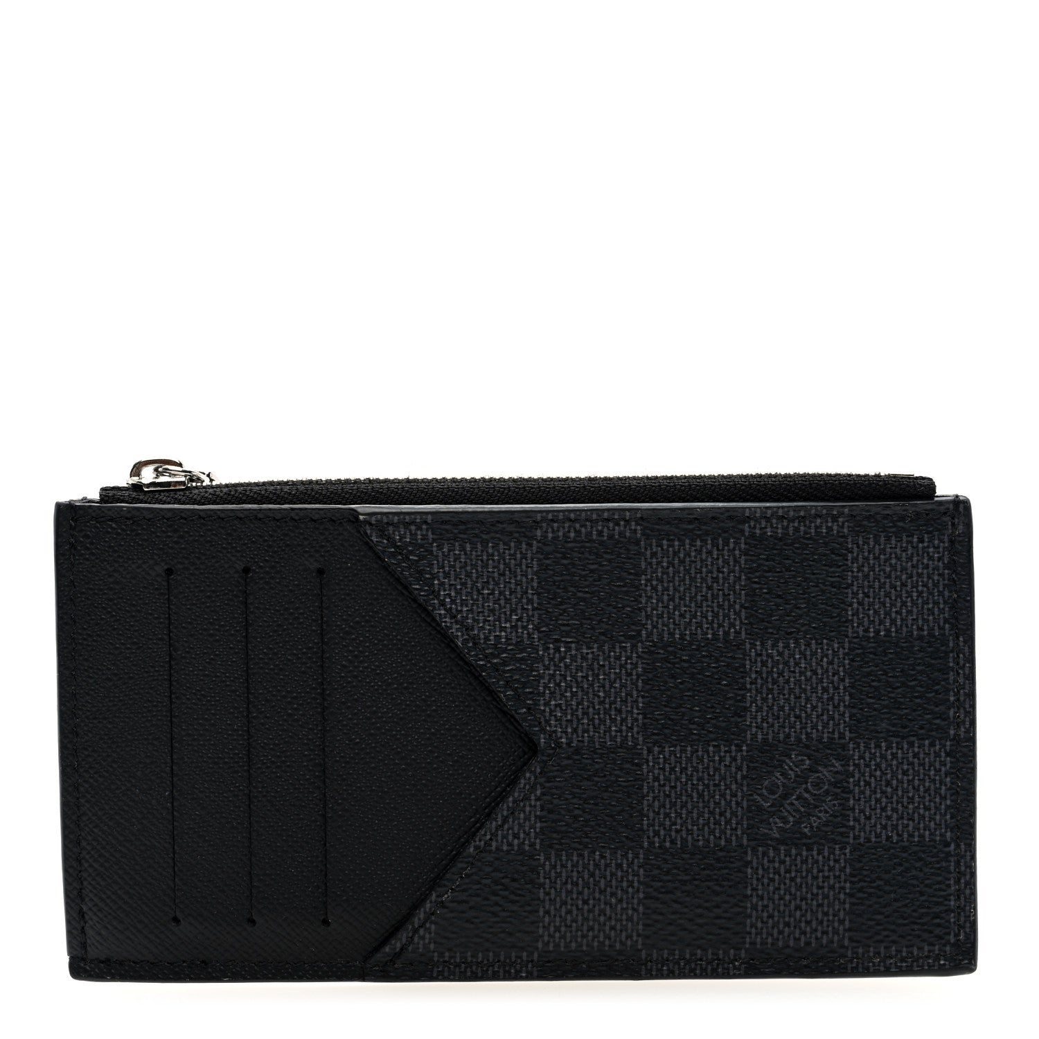 Louis Vuitton Damier Graphite Taiga Coin Card Holder 1 of 6