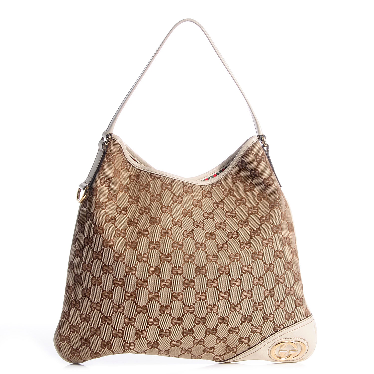 Gucci Monogram Medium New Britt Hobo Off White 1 of 7