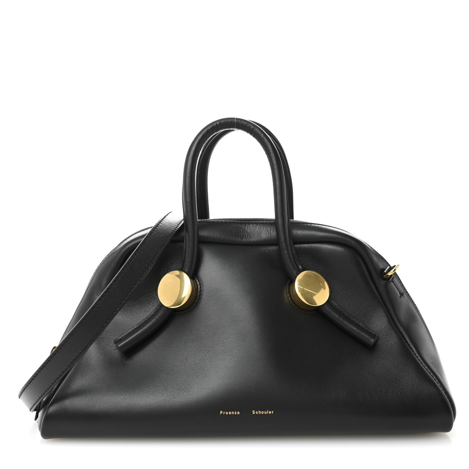 Proenza Schouler Calfskin Pipe Bowler Black 1 of 9