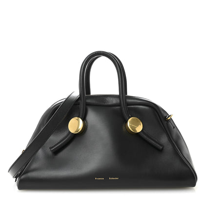 Proenza Schouler Calfskin Pipe Bowler Black 1 of 9