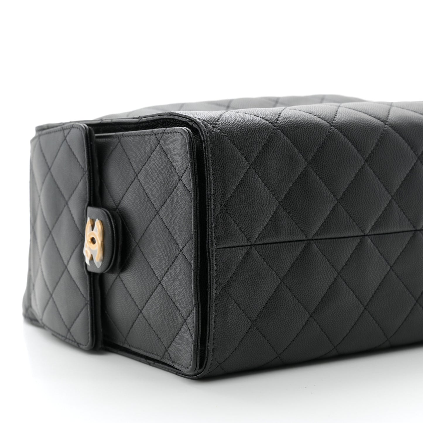 Caviar Quilted Medium Chanel 25 Handbag Black