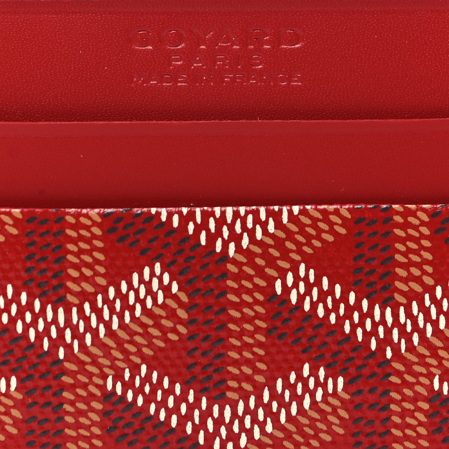 Goyardine Saint Sulpice Card Holder Red