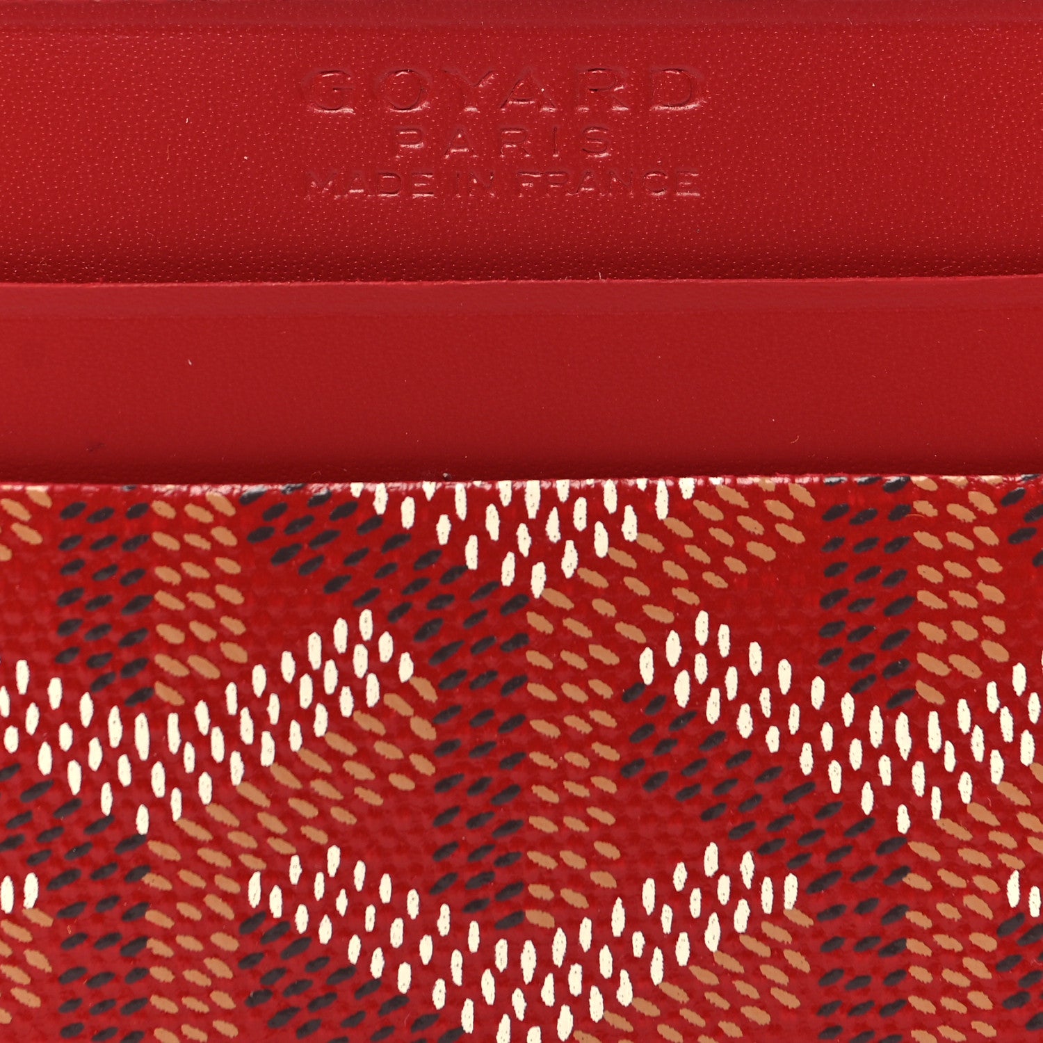 Goyard Goyardine Saint Sulpice Card Holder Red 6 of 7
