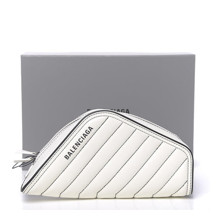 Balenciaga Calfskin Quilted Car Clutch S White 10 of 10