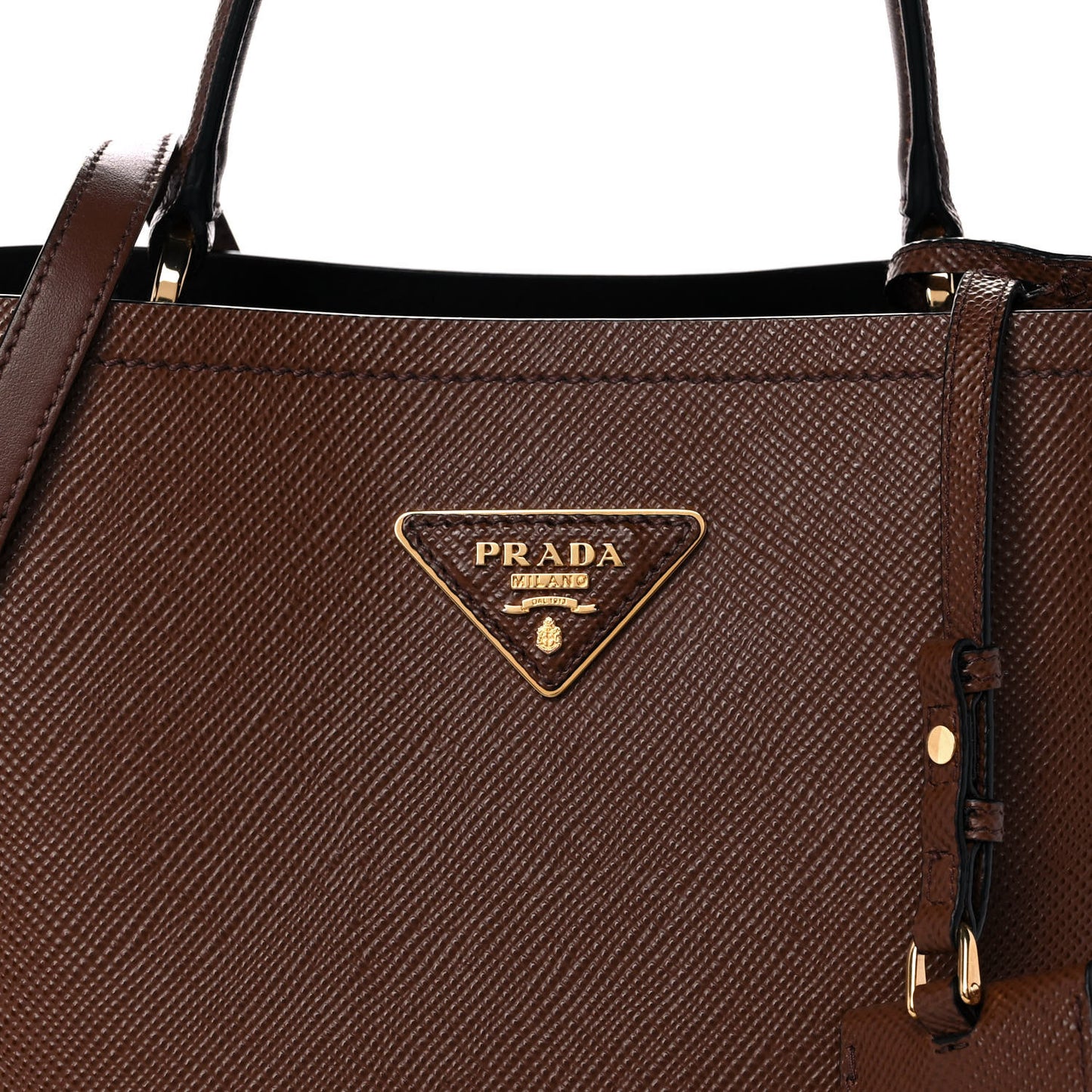 Saffiano Cuir Medium Panier Bucket Bag Palissandro