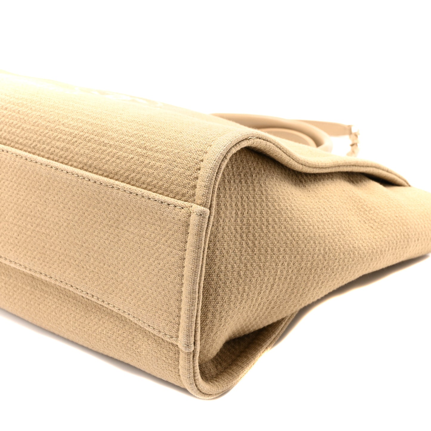Mixed Fibers Small Deauville Tote Beige