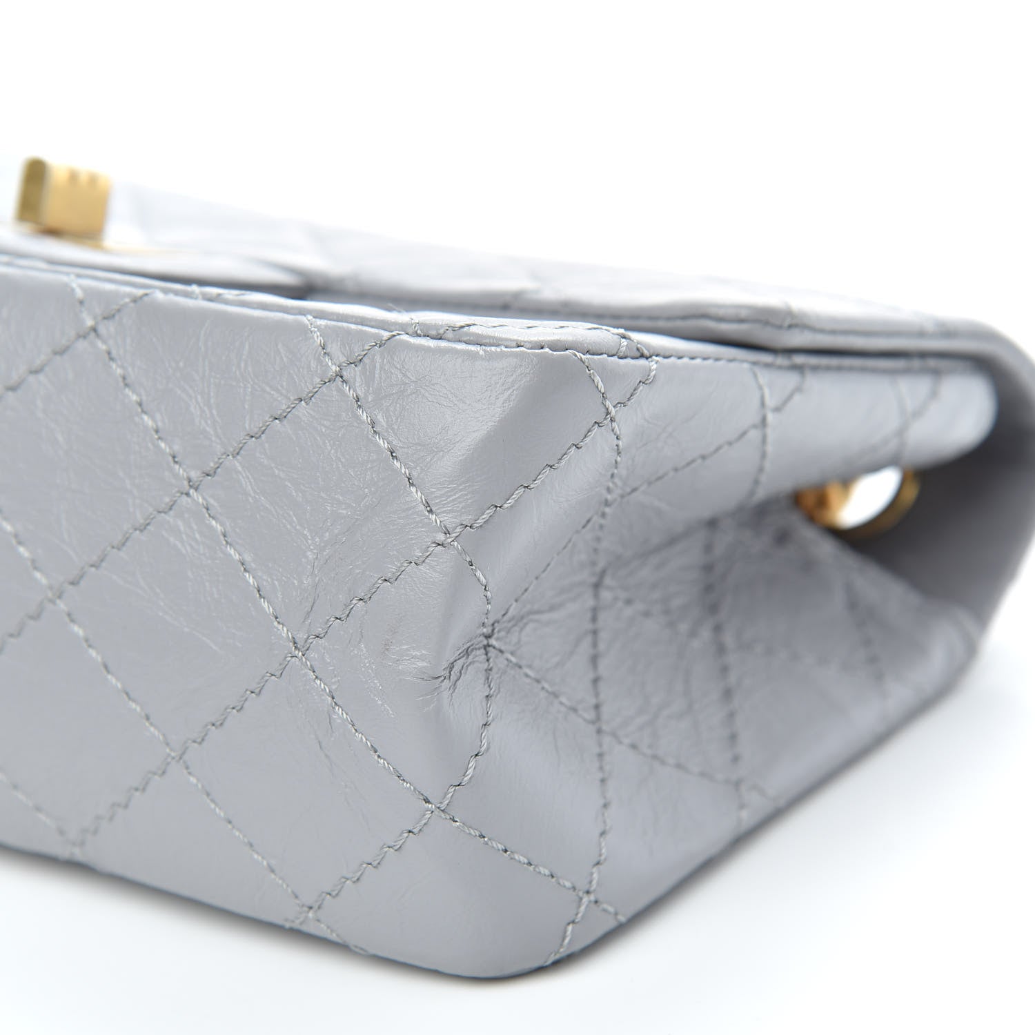 Chanel Aged Calfskin Quilted 2.55 Reissue Mini Flap Grey 10 of 10
