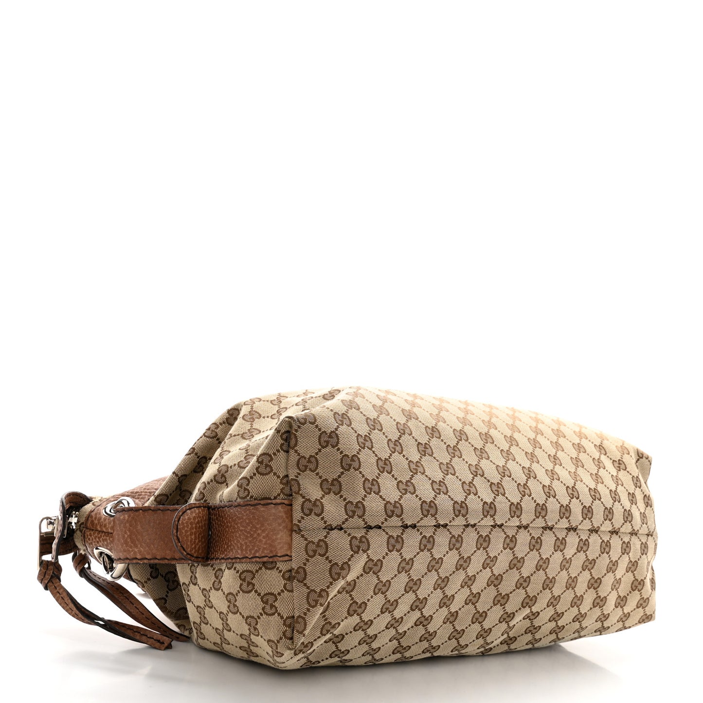 Monogram Large Bamboo Bar Tassel Shoulder Bag Brown