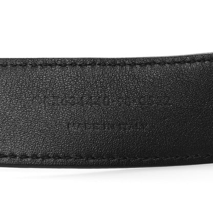 Saint Laurent Smooth Calfskin Monogram Square Buckle Belt 90 Black 6 of 6