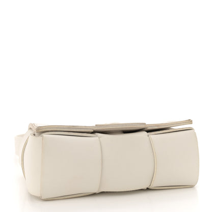 Bottega Veneta Lambskin Maxi Intrecciato Extra Mini Cassette Crossbody Bag White 4 of 13
