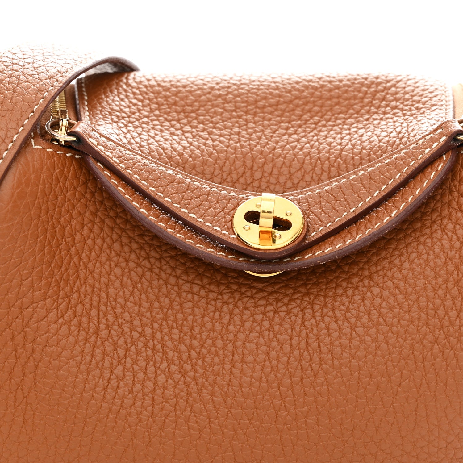 Hermes Taurillon Clemence Mini Lindy 20 Gold 7 of 12