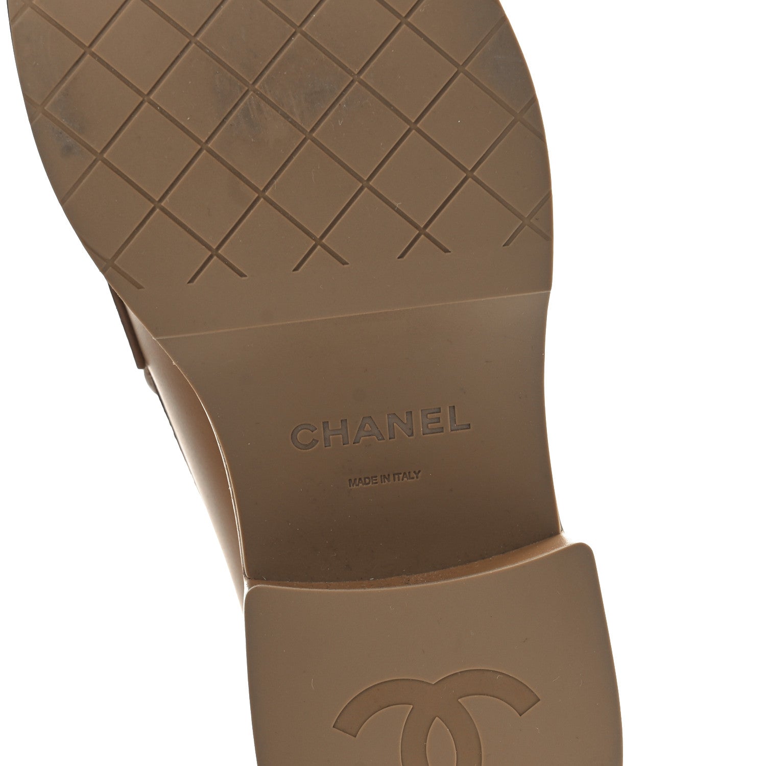 Chanel Calfskin CC Platform Loafers 38 Beige 6 of 8