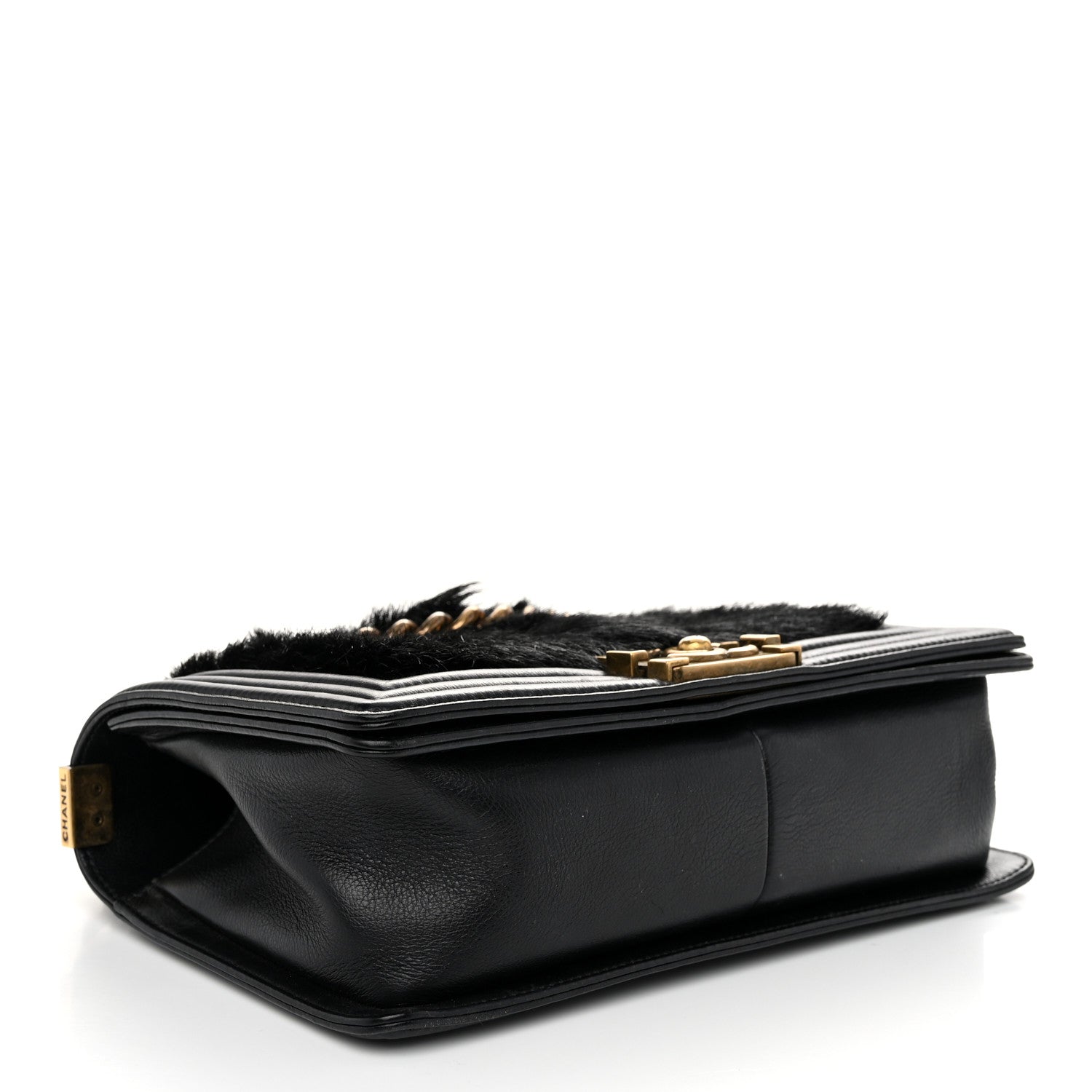 Chanel Goat Hair Medium Celtic Boy Flap Black 4 of 10