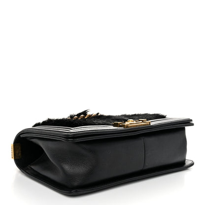 Chanel Goat Hair Medium Celtic Boy Flap Black 4 of 10