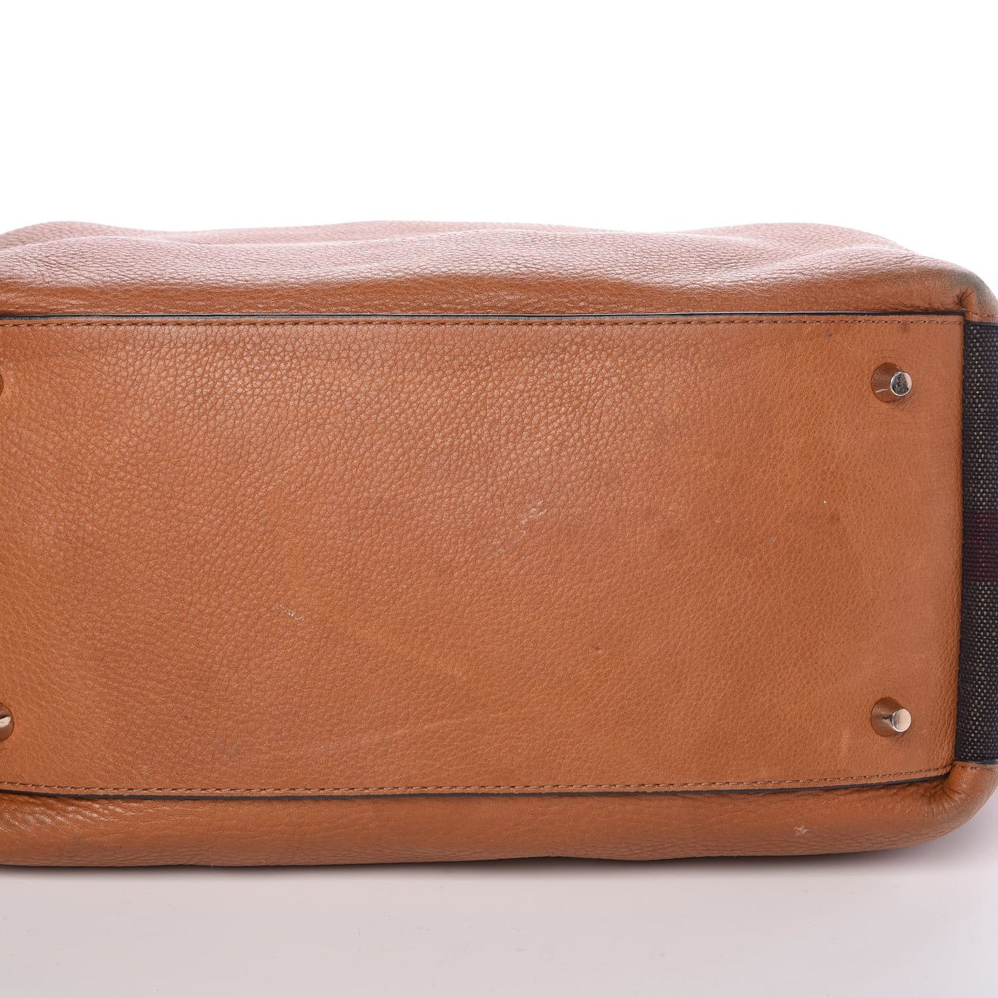 Grainy Calfskin House Check Medium Maidstone Tan