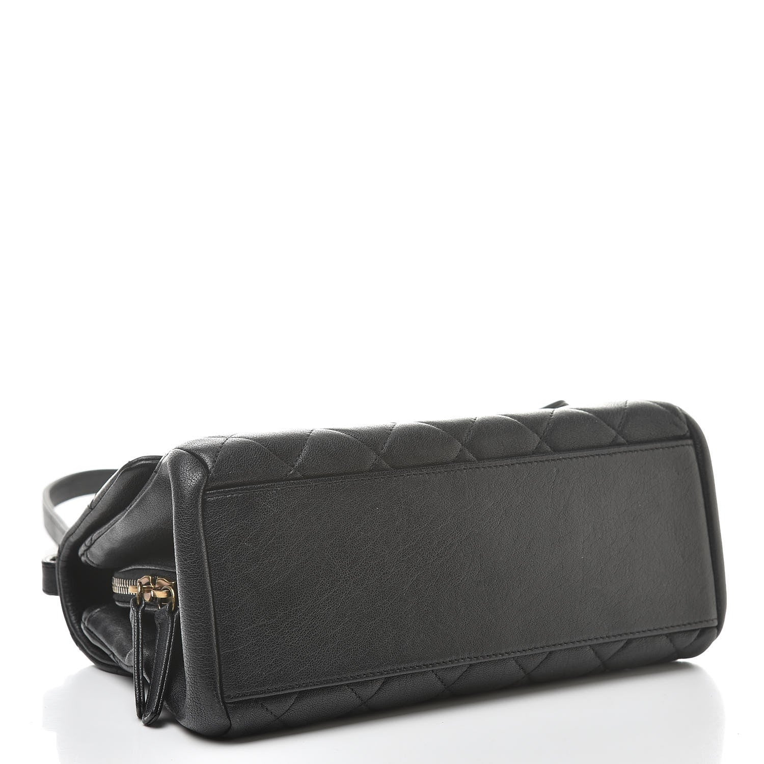 Chanel Shiny Sheepskin Quilted Small Trapezio Flap Black 4 of 12