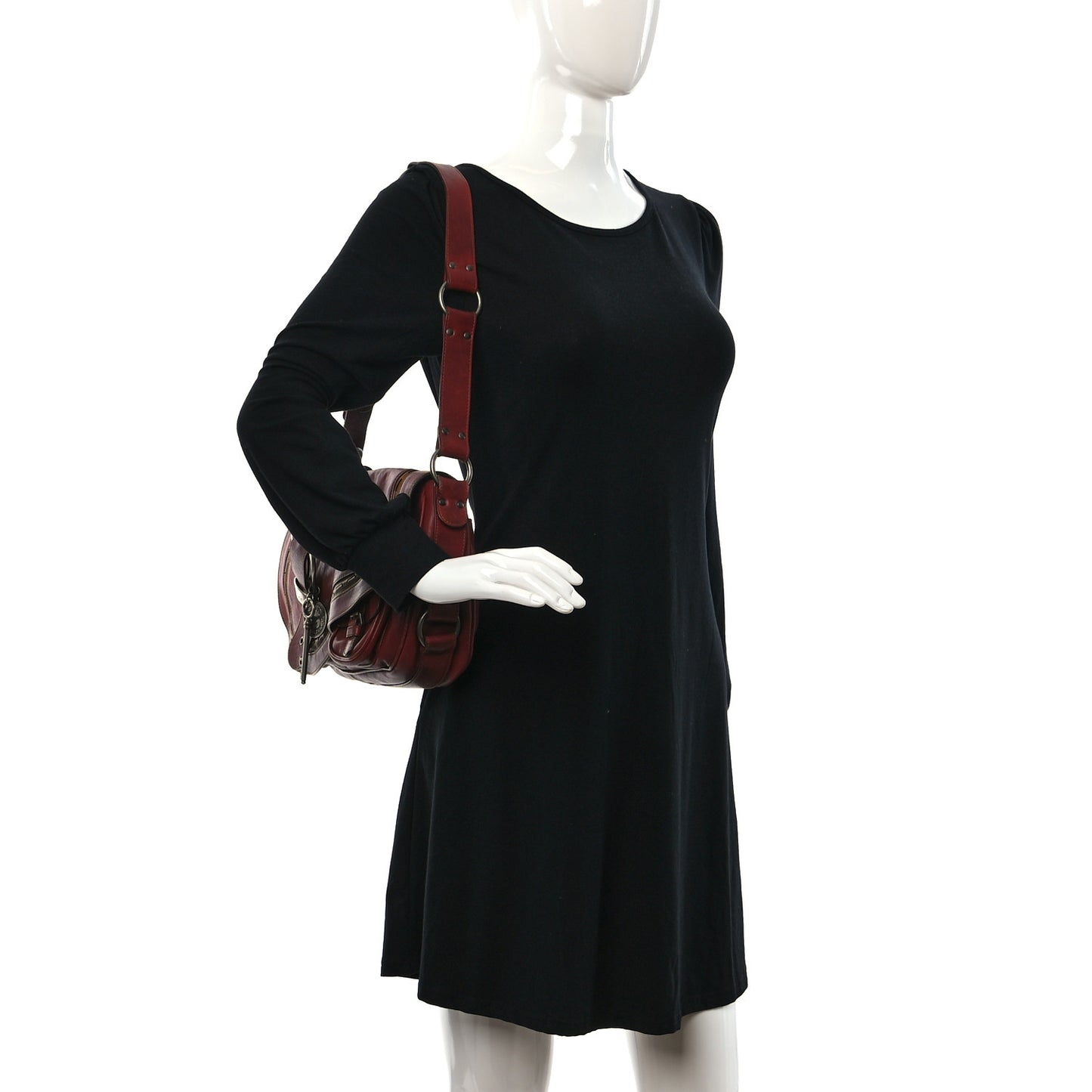 Calfskin Medium Gaucho Double Saddle Bag Red