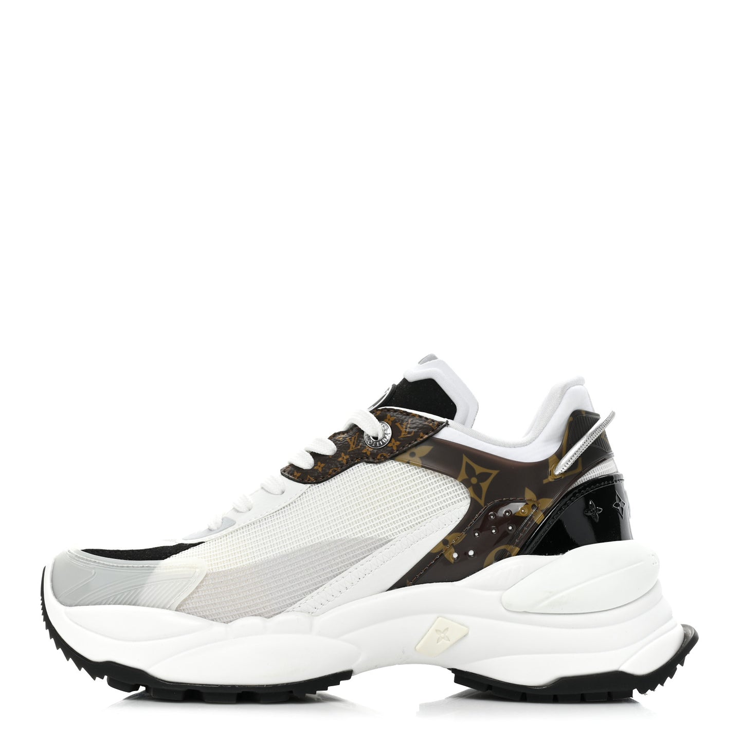 Monogram Calfskin Run 55 Sneakers 38.5 White