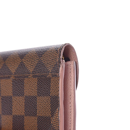 Louis Vuitton Damier Ebene Caissa Wallet Rose Ballerine 7 of 16