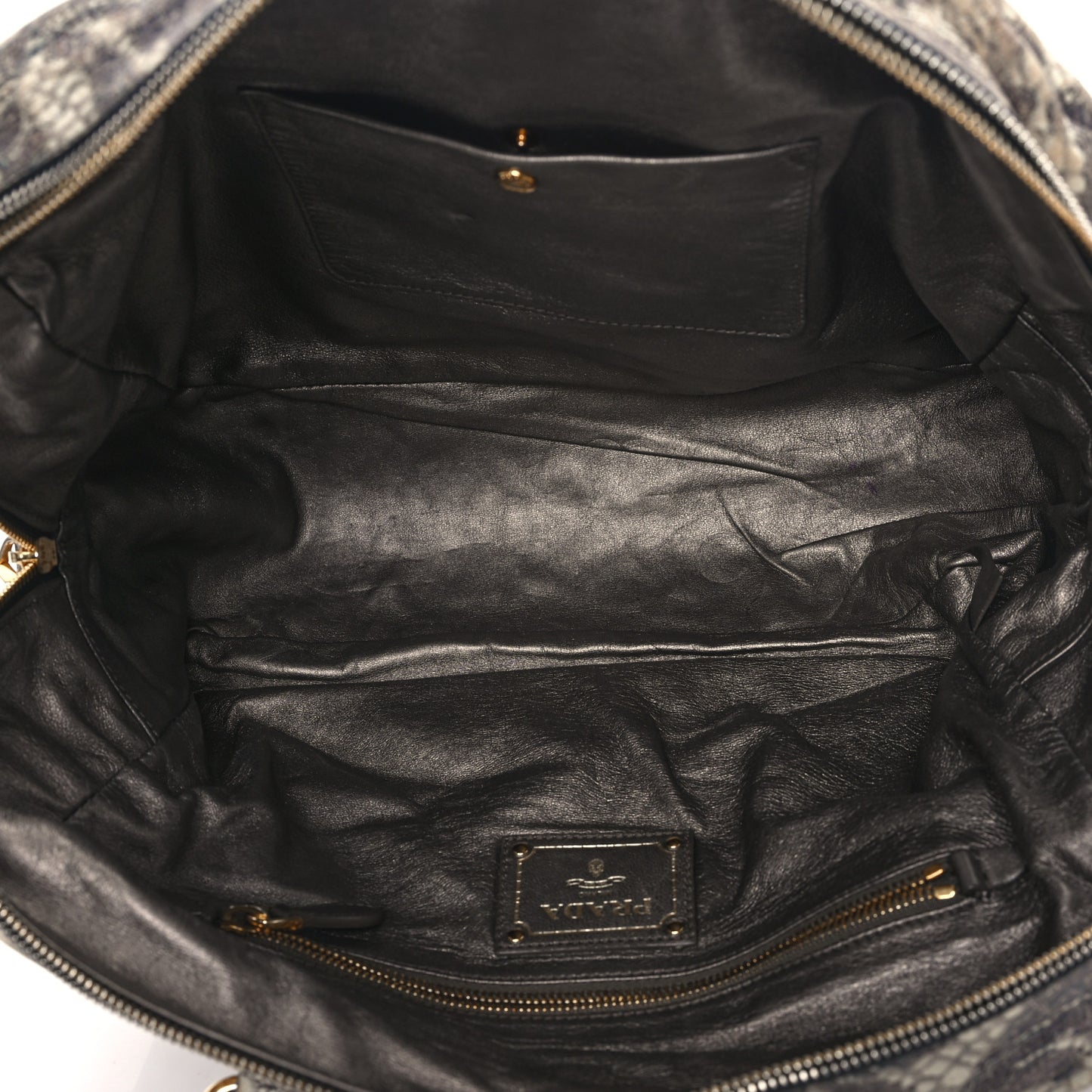 Cervo Lux Print Lace Bauletto Bag Talco