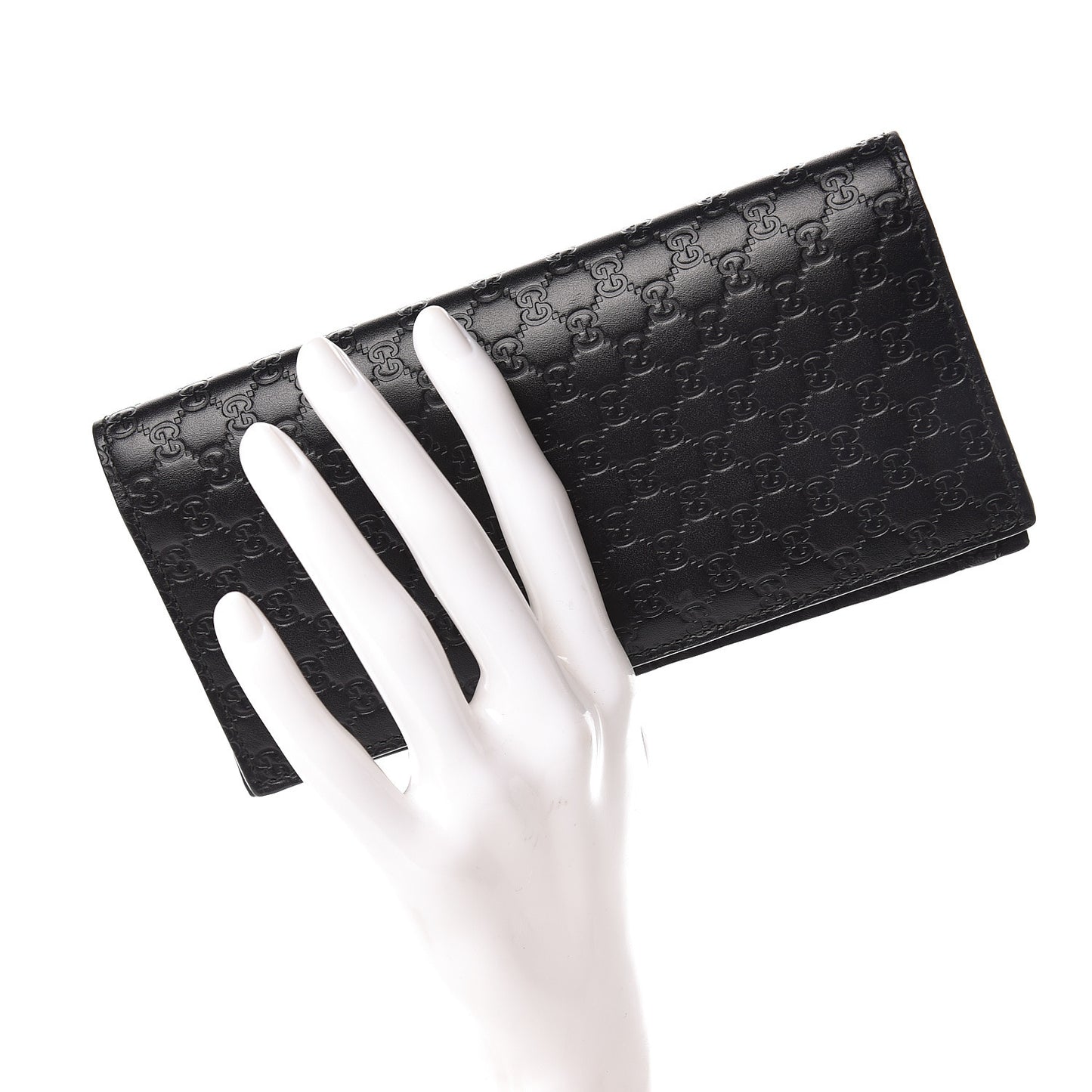 Microguccissima Bi-Fold Organizer Wallet Black