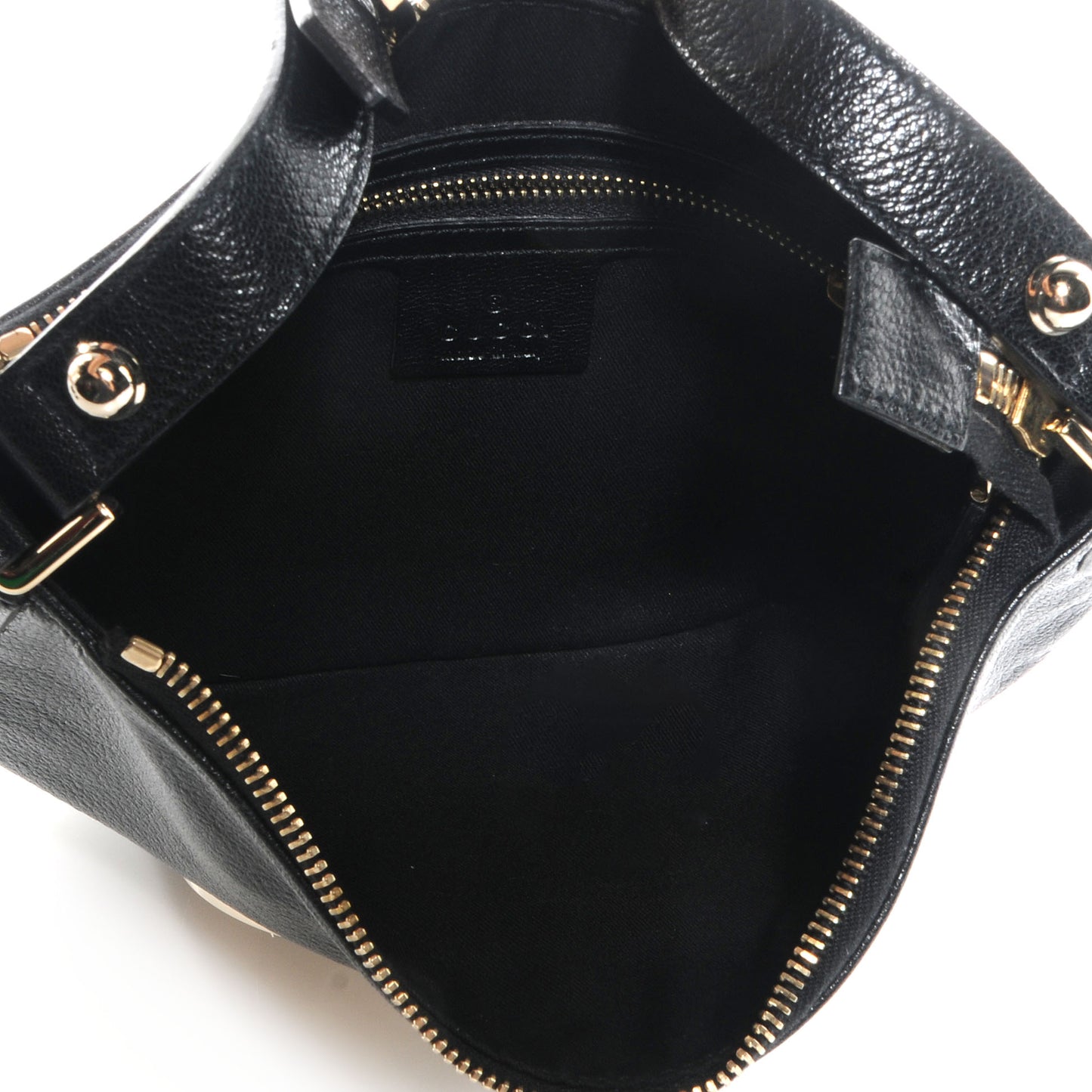 Leather Small Blondie Hobo Black