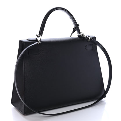 Hermes Epsom Kelly Sellier 32 Black 2 of 9
