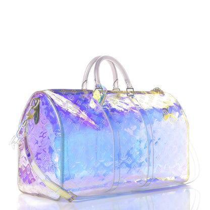Louis Vuitton PVC Monogram Keepall Bandouliere 50 Iridescent Prism 2 of 11