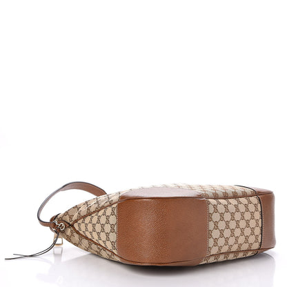 Gucci Monogram Textured Calfskin Large Bree Hobo Beige Ebony Nocciola 4 of 8