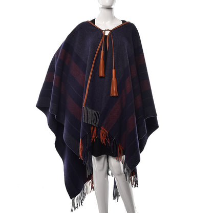 Hermes Merino Wool Cashmere Rocabar Poncho Gris 2 of 6