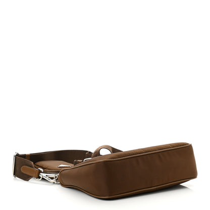 Prada Tessuto Nylon Saffiano Re-Edition 2005 Shoulder Bag Cacao 3 of 11