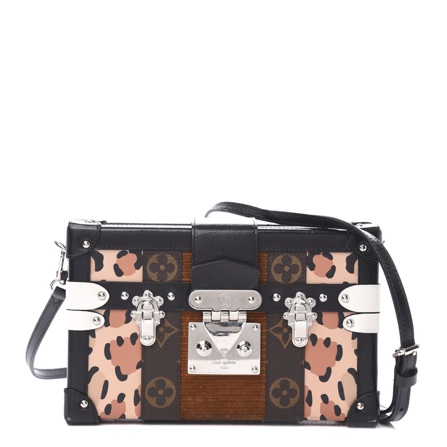 Louis Vuitton Monogram Leopard Corduroy Petite Malle 1 of 9
