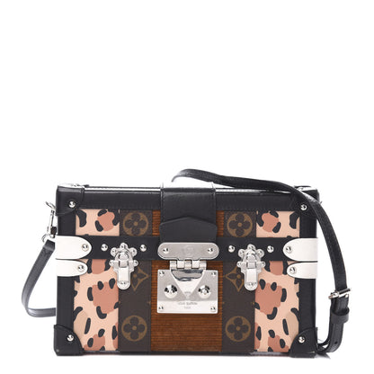 Louis Vuitton Monogram Leopard Corduroy Petite Malle 1 of 9