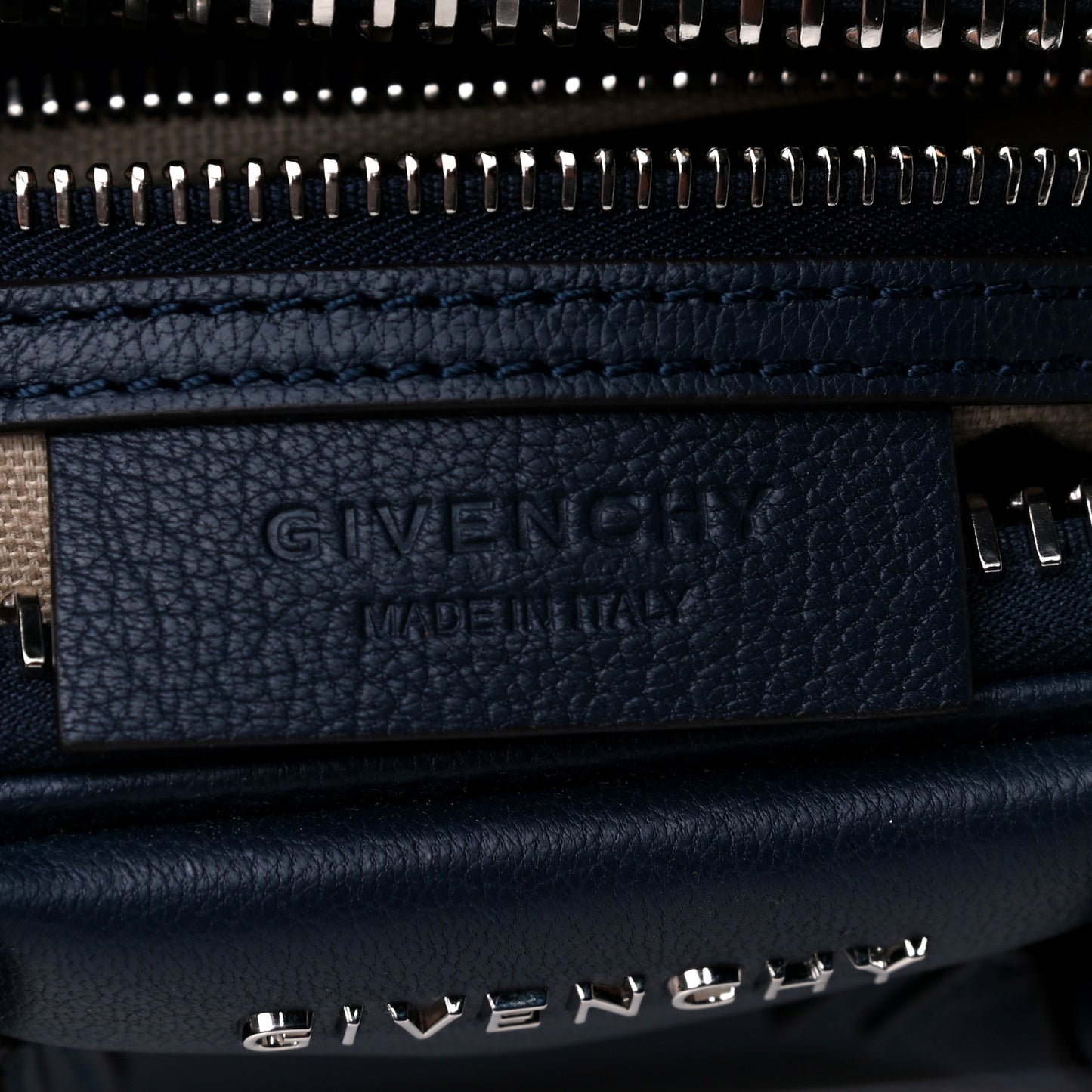 Sugar Goatskin Mini Antigona Navy