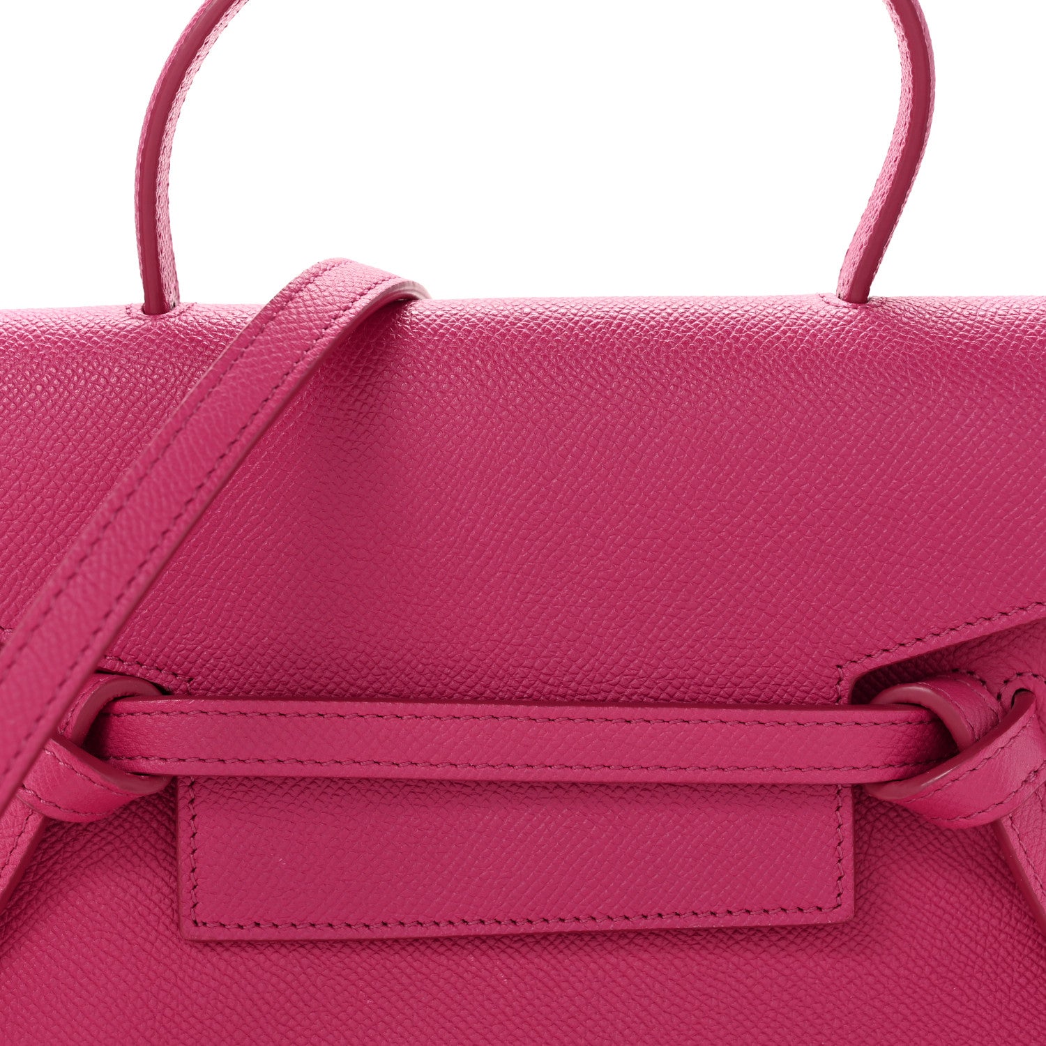 Celine Grained Calfskin Nano Belt Bag Raspberry 7 of 10