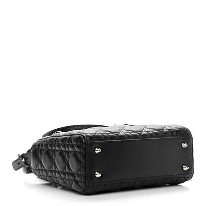 Christian Dior Lambskin Cannage Small Lucky Badges My Lady Dior Black 3 of 9