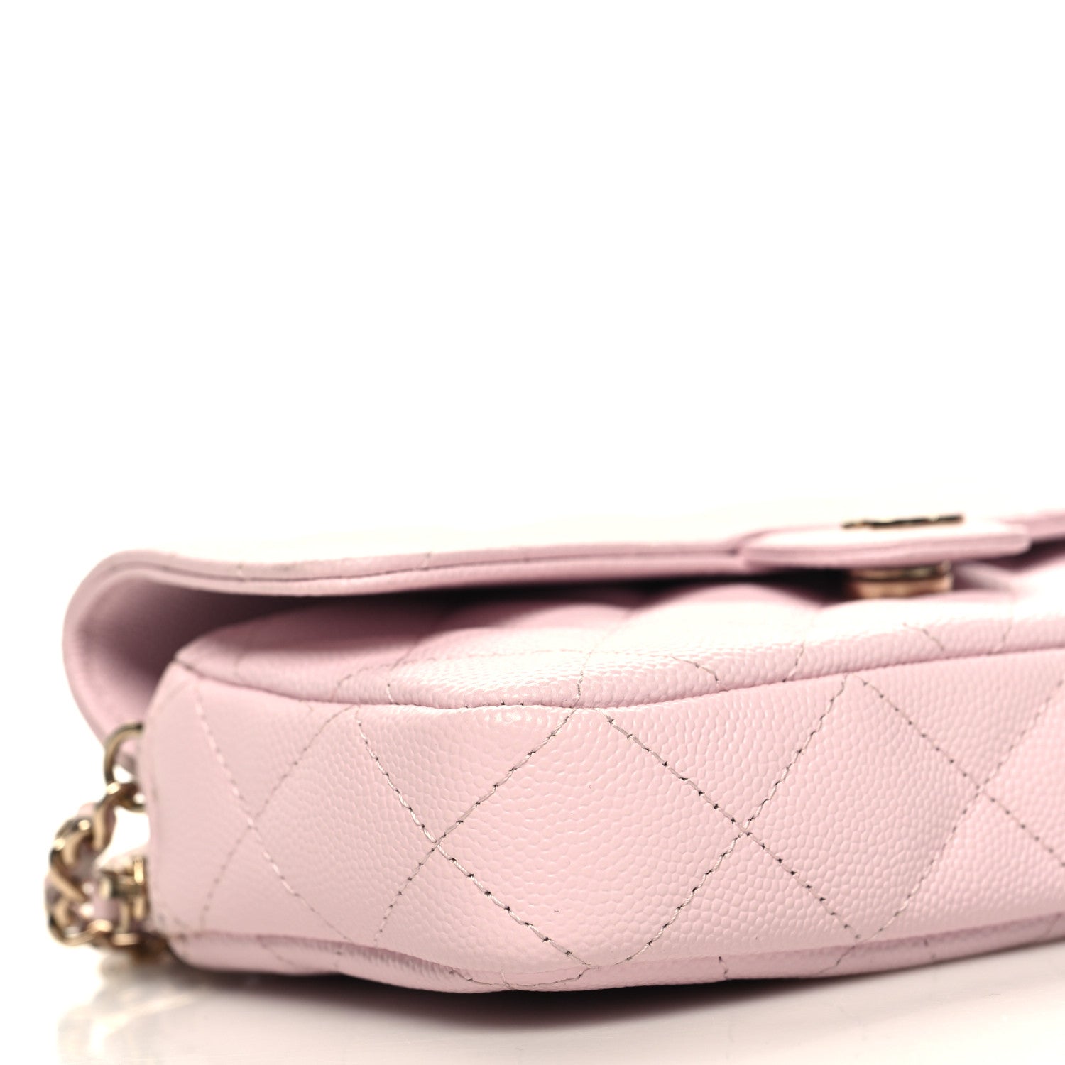 Chanel Caviar Quilted Flap Phone Holder With Chain Light Pink 11 of 12