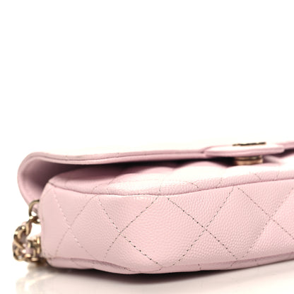 Chanel Caviar Quilted Flap Phone Holder With Chain Light Pink 11 of 12