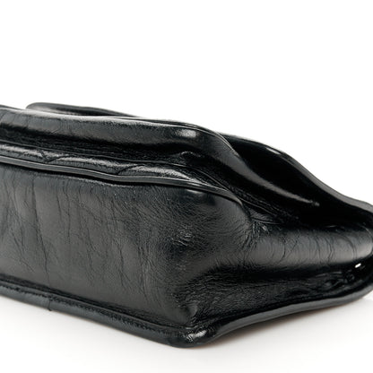 Saint Laurent Crinkled Calfskin Matelasse Monogram Baby Niki Chain Satchel Black 11 of 11