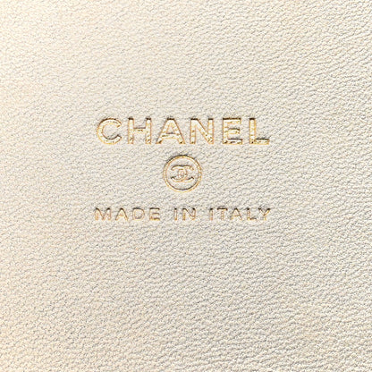 Chanel Metallic Lambskin Quilted Half Moon Clutch Gold 7 of 7
