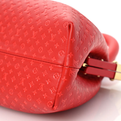Louis Vuitton Calfskin Nanogram Embossed Clutch Red 9 of 11