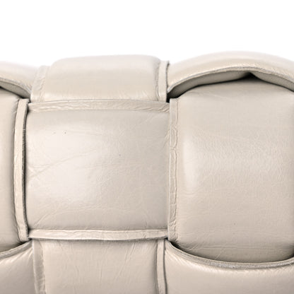 Bottega Veneta Paper Calfskin Maxi Intreccio Padded Cassette Crossbody Bag Chalk 20 of 21
