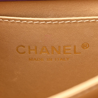Chanel Calfskin Resin Quilted Mini Flap Purple 7 of 12
