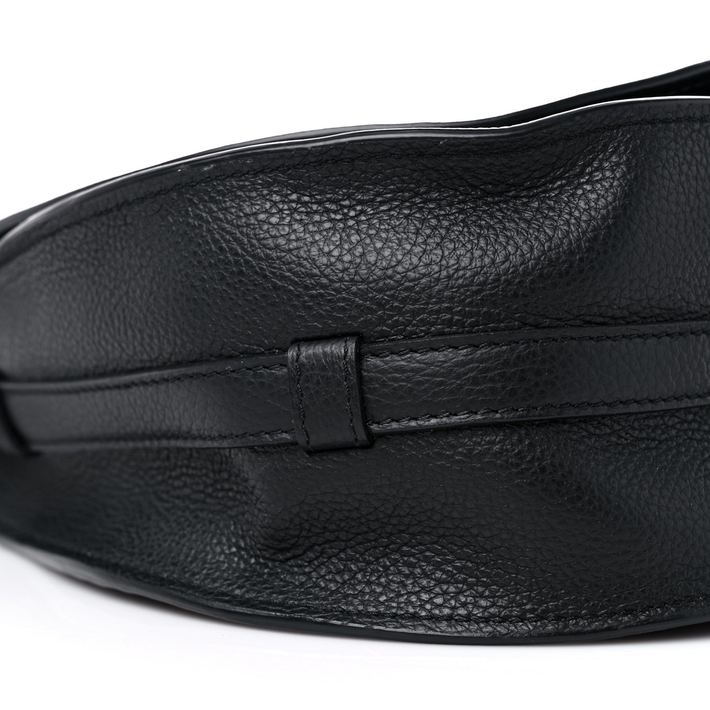Calfskin Medium Marcie Round Crossbody Bag Black