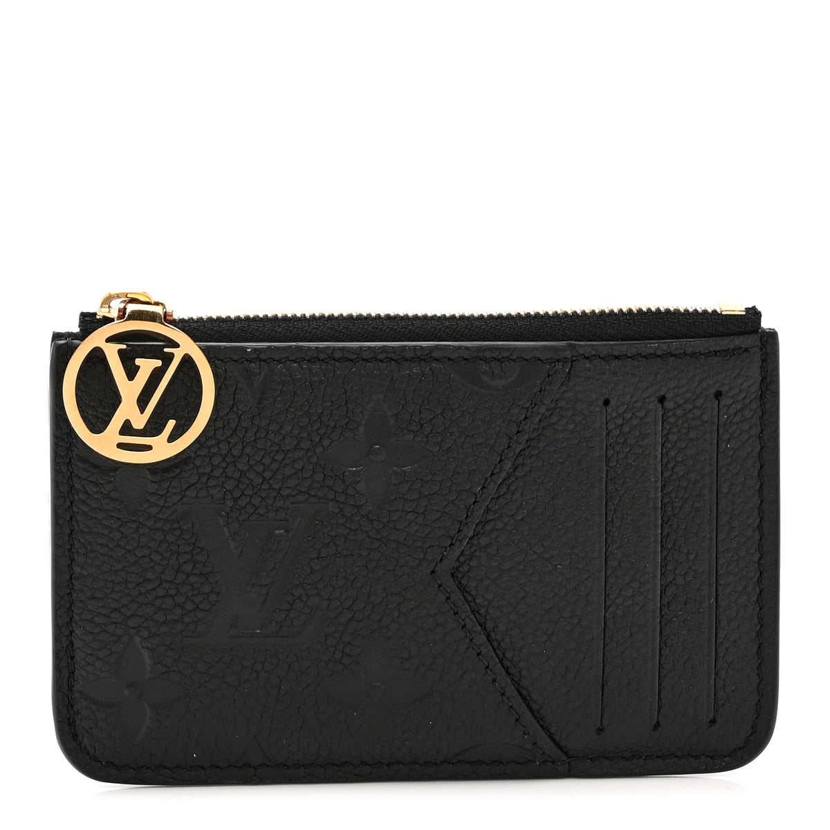 Empreinte Monogram Zipped Romy Card Holder Black